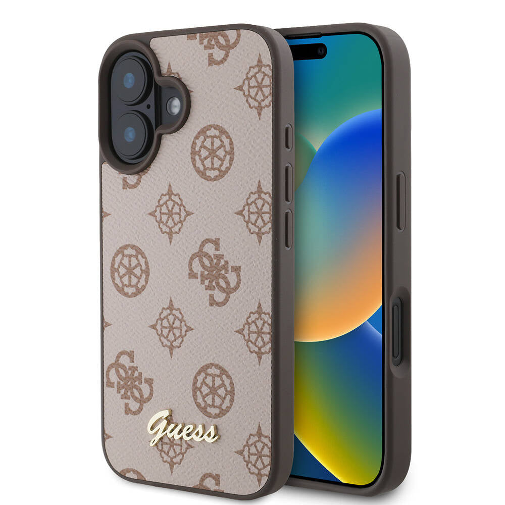 Guess iPhone 16 Plus Orjinal Lisanslı Magsafe Şarj Özellikli Yazı Logolu Peony Telefon Kılıfı - 1 Guess iPhone 16 Plus Orjinal Lisanslı Magsafe Şarj Özellikli Yazı Logolu Peony Telefon Kılıfı - 1